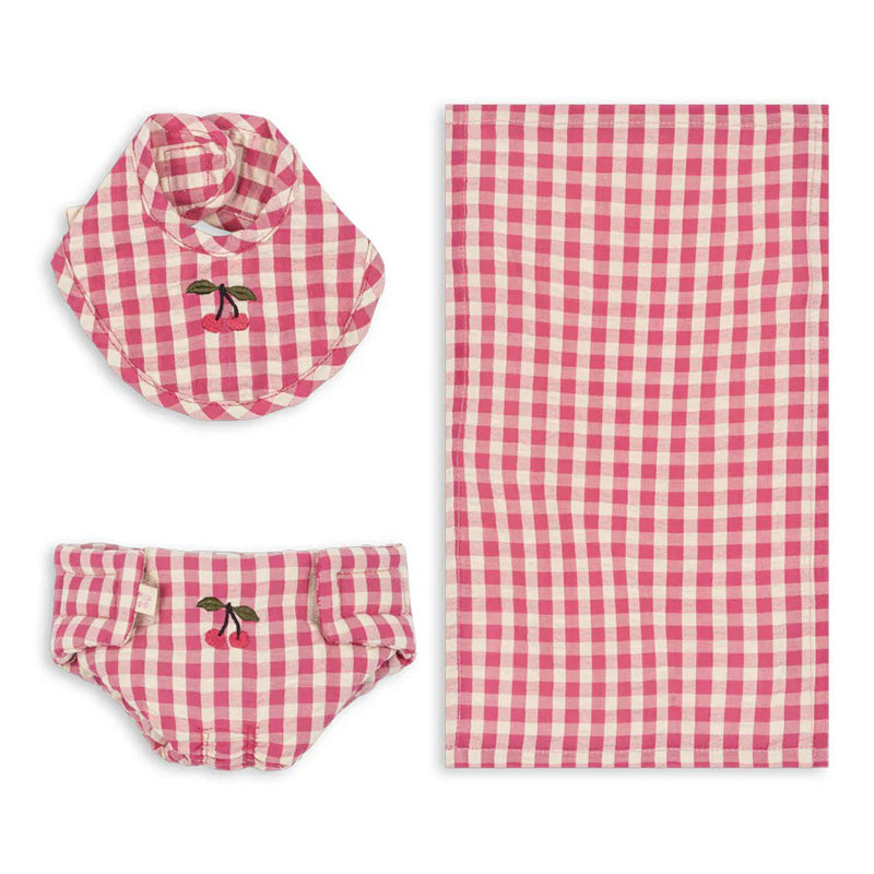 Puppenpflegeset Doll Nursery Set Bubblegum Check