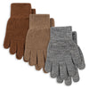 3er Pack Fingerhandschuhe Filla Grey Melange / Beige / Brown