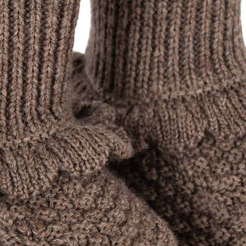 Merino Babyfinken / Fruity Booties Bunny Brown Melange