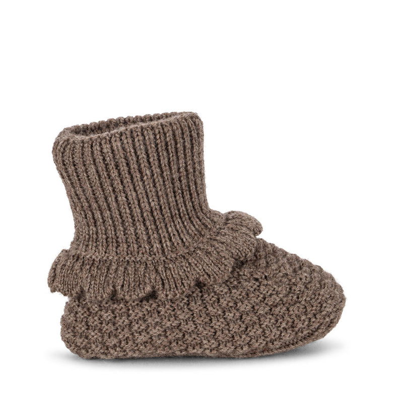 Merino Babyfinken / Fruity Booties Bunny Brown Melange