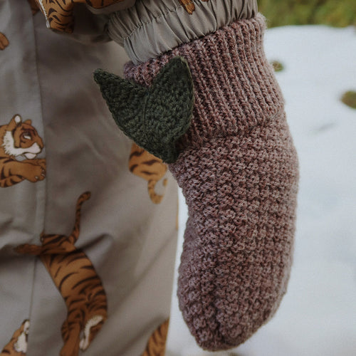 Merino Handschuhe / Fäustlinge Fruity Mittens Bunny Brown Melange