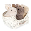 3er-Set Plüschhasen Bunny Love