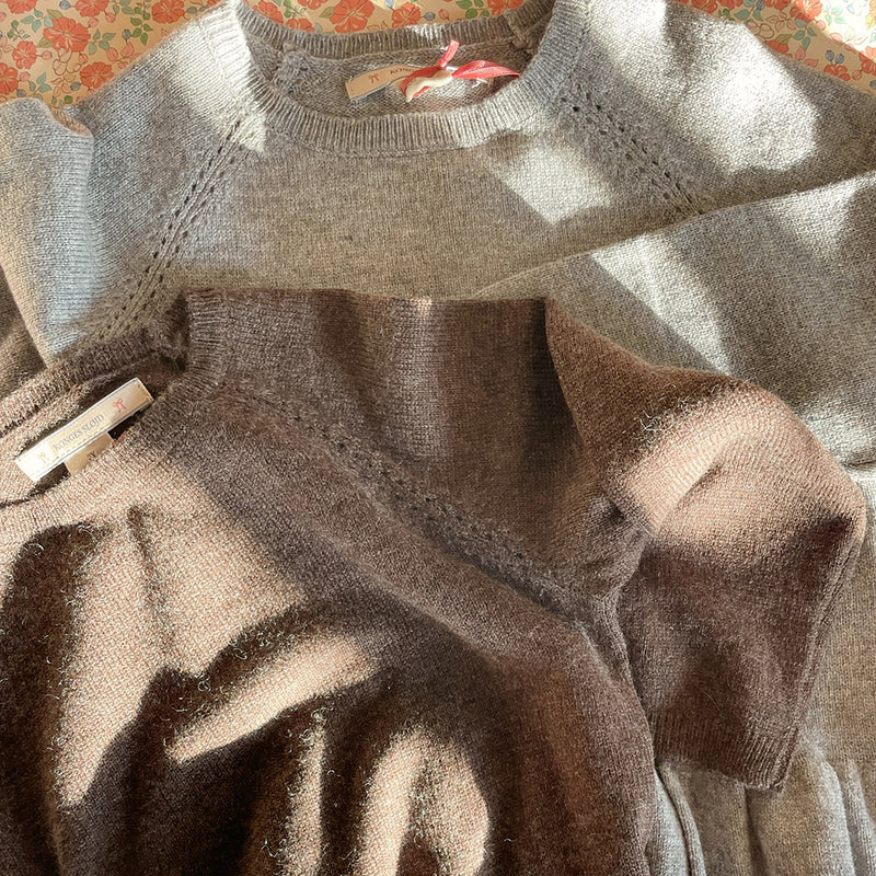Strickpullover Cathy Knit Sweater Grey Melange