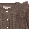 Merino Strickjacke Fiol Frill Cardigan Bunny Brown Melange