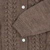 Merino Strickjacke Fiol Frill Cardigan Bunny Brown Melange