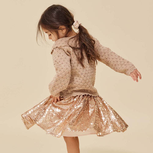Paillettenrock Starla Sequin Skirt Gold Blush