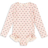 Langarm Badeanzug Merle Cherry Pink Motif