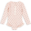 Langarm Badeanzug Merle Cherry Pink Motif