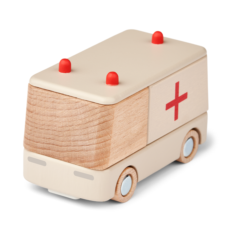 Holz Krankenwagen / Village Ambulance Sandy Aurora Red