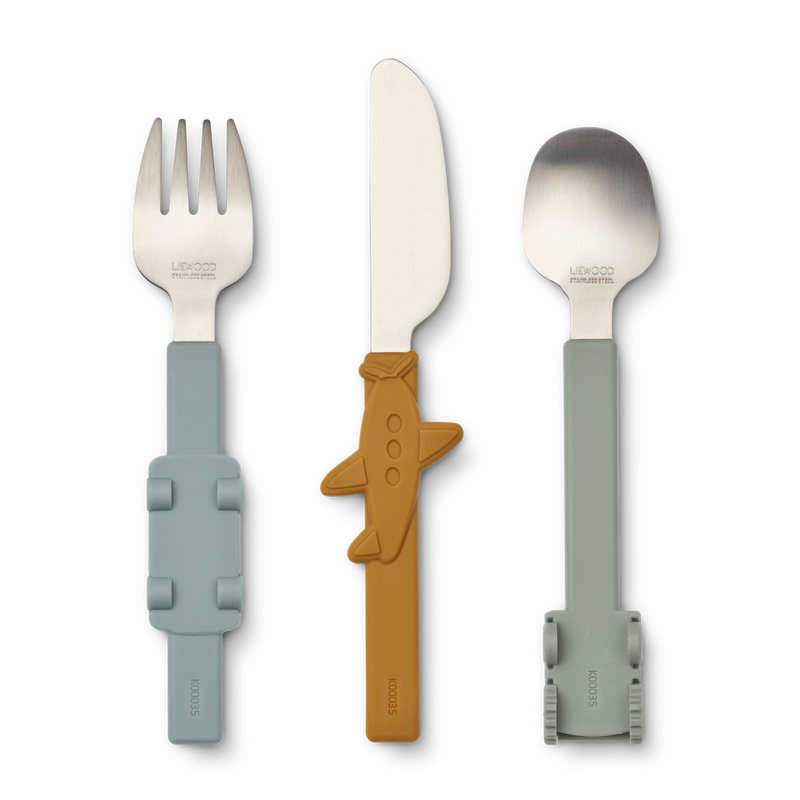 3-teiliges Besteckset Tove Cutlery Set Blue Fog Mix