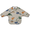 Langarm-Lätzchen Merle Printed Cape Bib Dinosaurs / Mist