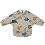 Langarm-Lätzchen Merle Printed Cape Bib Dinosaurs / Mist