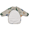 Langarm-Lätzchen Merle Printed Cape Bib Dinosaurs / Mist