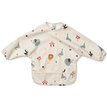Langarm-Lätzchen Merle Printed Cape Bib Circus / Sandy