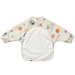 Langarm-Lätzchen Merle Printed Cape Bib Circus / Sandy