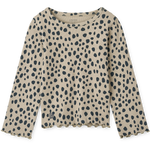 Ripp-Langarmshirt Nieve Leo Spots / Mist