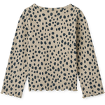 Ripp-Langarmshirt Nieve Leo Spots / Mist