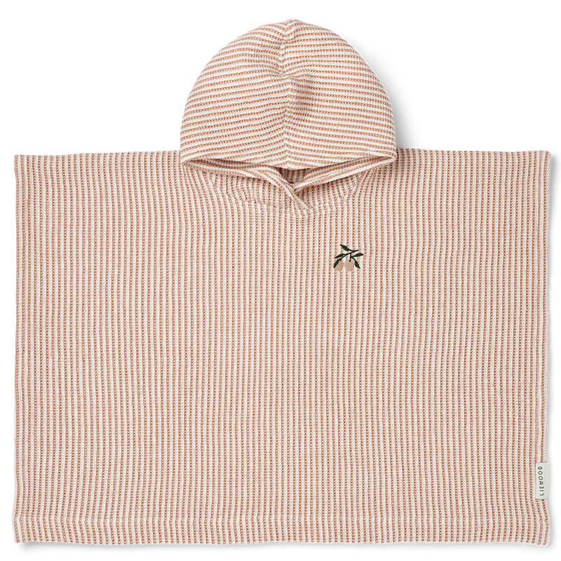 Poncho Paco Embroidery Stripe Tuscany Rose / Creme de la Creme
