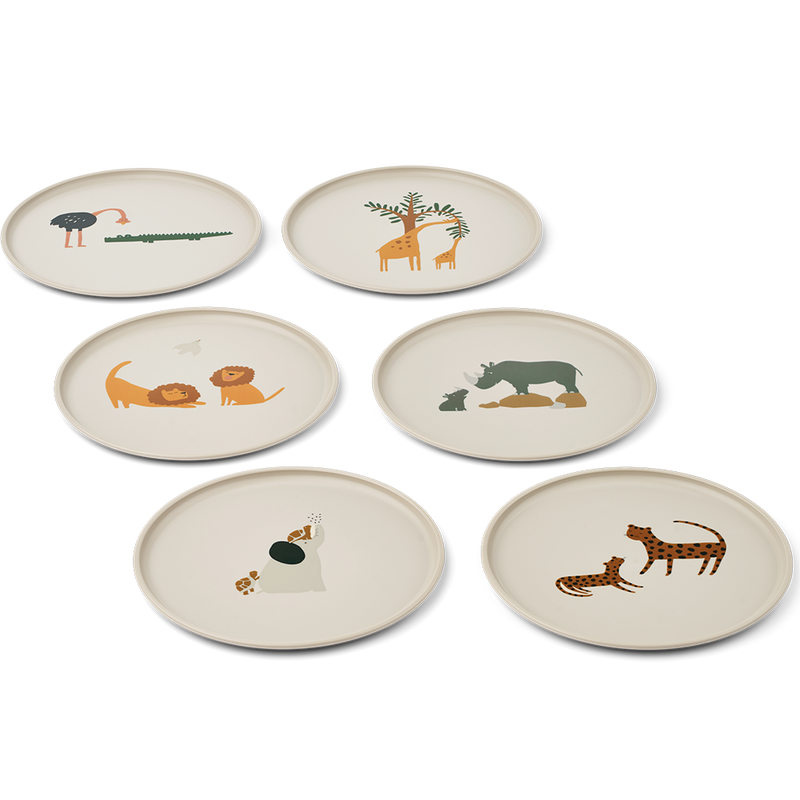 6er Pack Kinderteller Remco Plate All Together / Sandy
