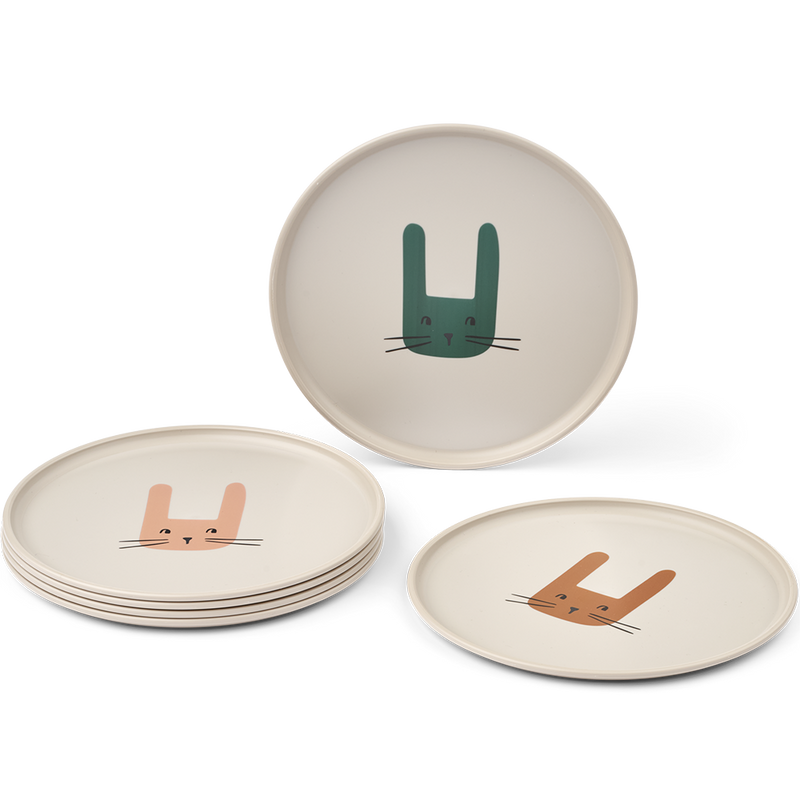 6er Pack Kinderteller Remco Plate Bunny / Sandy