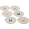 6er Pack Kinderteller Remco Plate Bunny / Sandy
