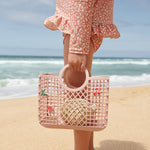 Samantha Basket with Charms Rose