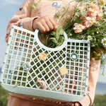 Samantha Basket with Charms Light Peppermint