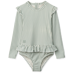 Badeanzug Sille Seersucker Stripe Peppermint / Creme de la Creme LSF 40+