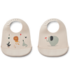2er Pack Silikon Lätzchen Tilda Printed Bib Circus / Sandy