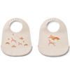 2er Pack Silikon Lätzchen Tilda Printed Bib Dream / Ecru