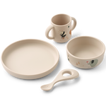 4-teiliges Geschirrset Vivi Printed Tableware Circus / Sandy