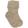 Baby Woll-Ripp-Socken Light Brown Melange