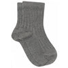 Woll-Ripp-Socken Grey Melange