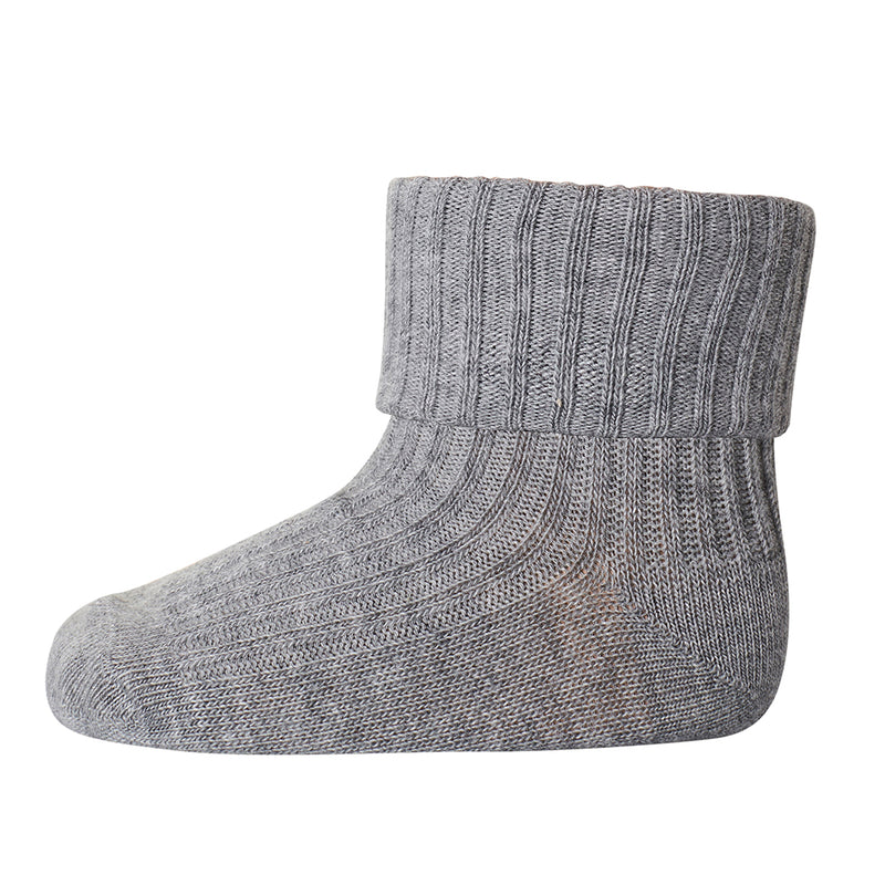 Ripp-Socken aus Baumwolle Grey Melange