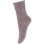 Woll-Viskose-Bambus-Socken Bee Dark Purple Dove