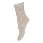 Ripp-Socken Woll-Viskose-Bambus-Mischung Hilde Beige Melange