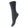 Woll-Ripp-Socken Dark Grey Melange