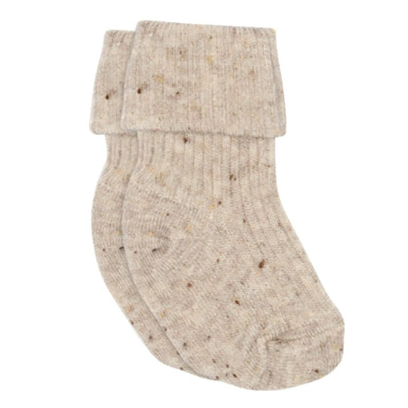 Viskose-Baumwoll-Seiden Baby Socken Meili Beige Melange