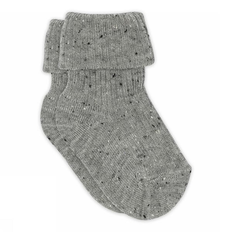 Viskose-Baumwoll-Seiden Baby Socken Meili Grey Melange