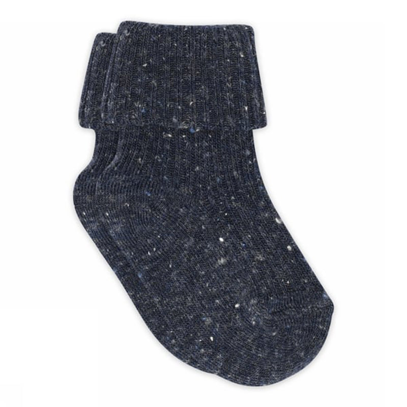 Viskose-Baumwoll-Seiden Baby Socken Meili Dark Denim Melange