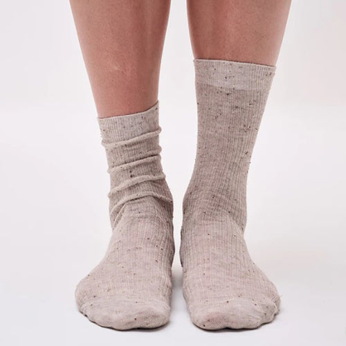 mpWoman Feinripp-Socken Betty Beige Melange