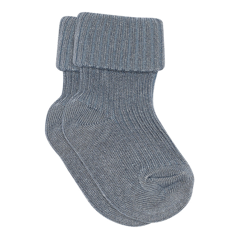 Bambus-Viskose Ripp-Socken Story Stone Blue