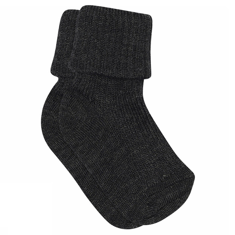 mp denmark handschuhe MP Denmark Baby Woll-Ripp-Socken Dark Grey Melange – a little bird