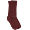 Woll-Ripp-Socken Quinn Wine Red