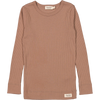 Ripp-Langarmshirt Plain Tee LS Powder Taupe