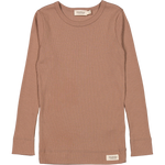 Ripp-Langarmshirt Plain Tee LS Powder Taupe