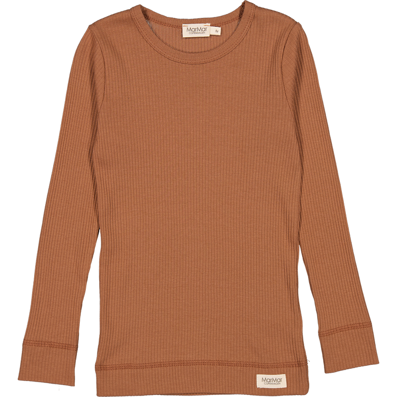 Ripp-Langarmshirt Plain Tee LS Light Pecan