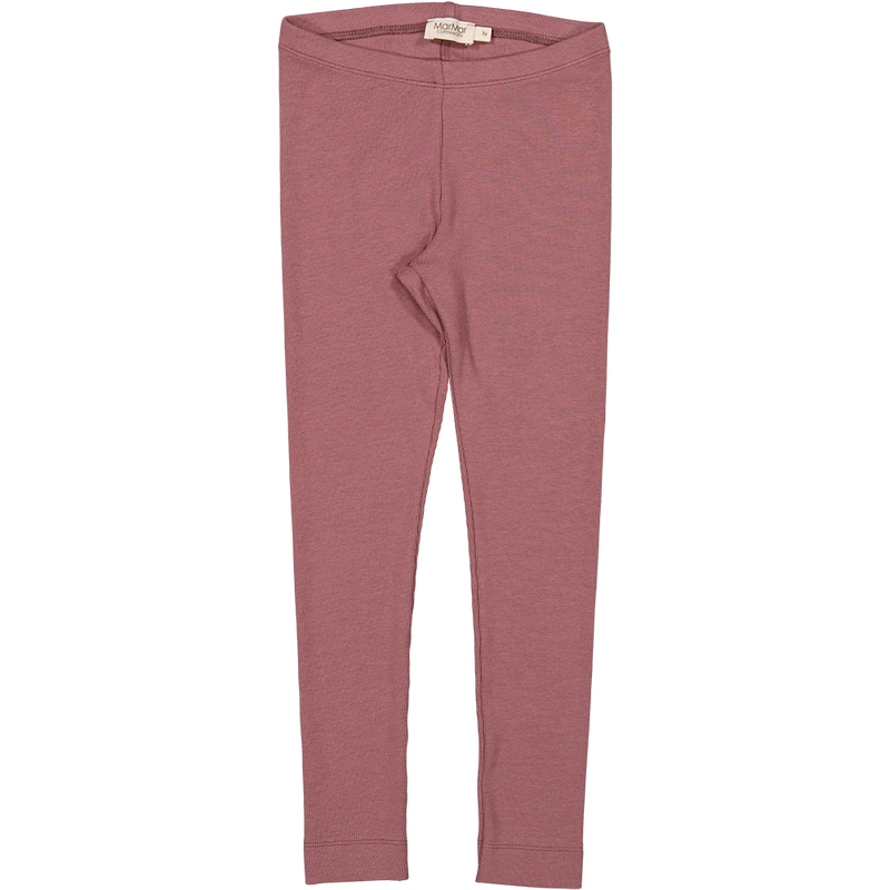 Gerippte Leggings Modal Fine Rib Dusty Grape