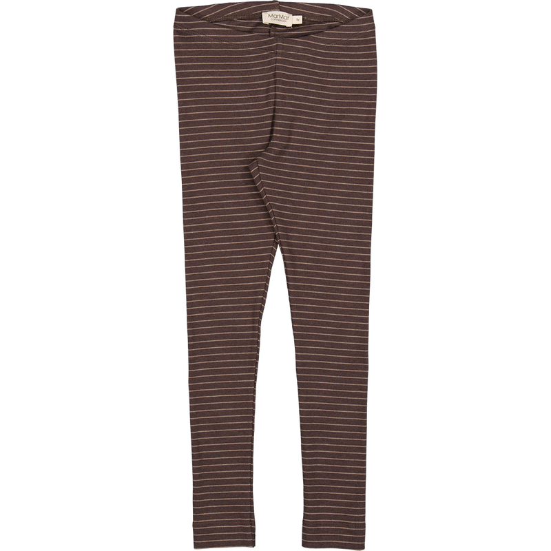 Gerippte Leggings Modal Fine Rib Nori Green Stripe