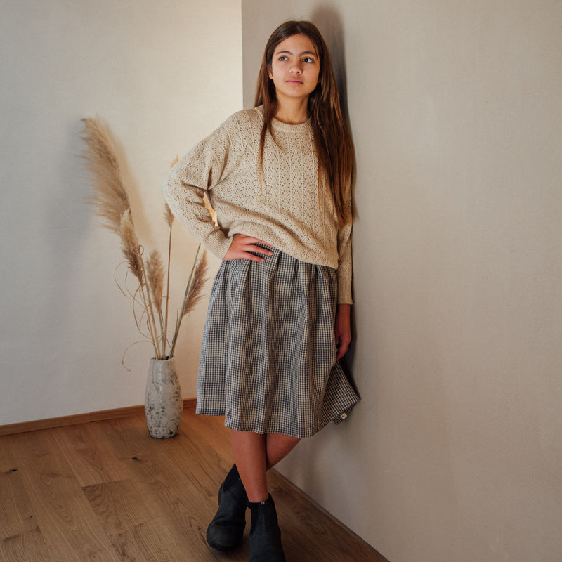 Strickpullover Lace Sweater Limestone